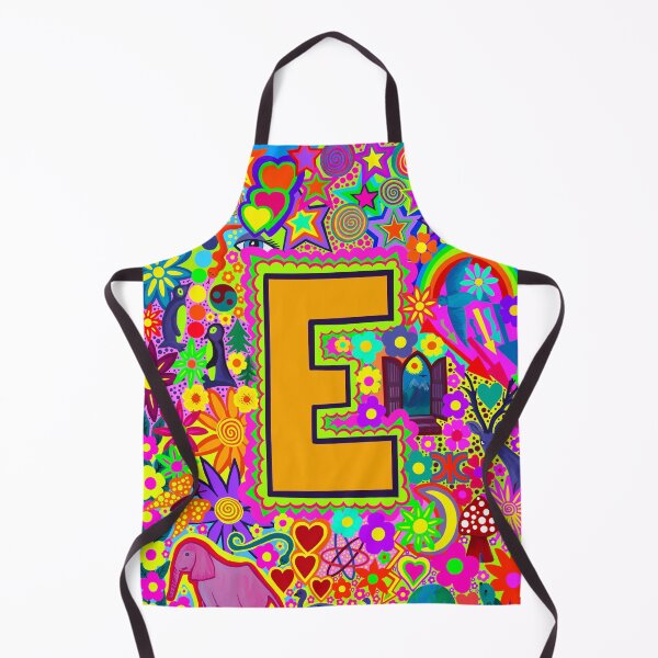 Item preview, Psychedelic Letter E Art | Colourful Retro Alphabet Design designed and sold by Vividality.