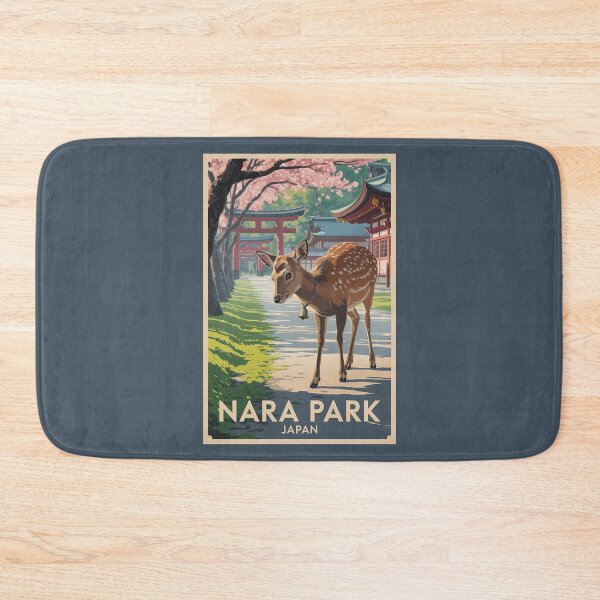 Item preview, Nara Park Japan Deer Illustration Travel Art Vintage designed and sold by KrisSidDesigns.