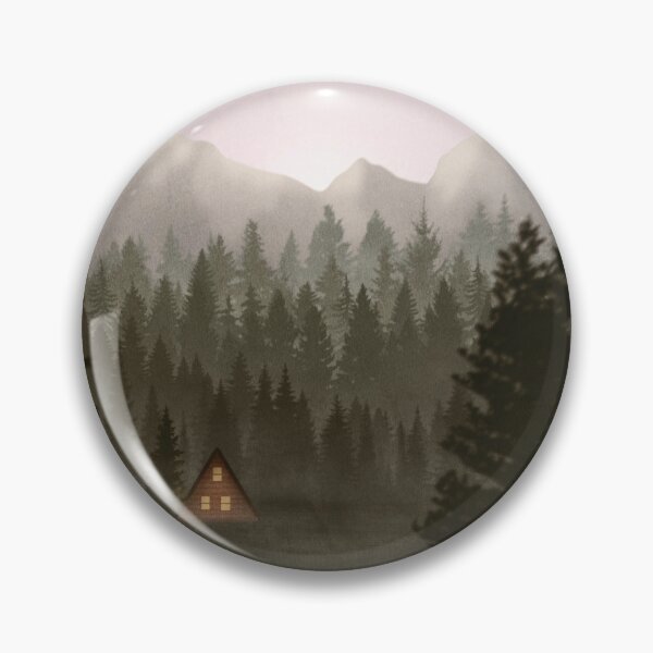 Item preview, Among the Pines - A-Frame Cabin Illustration designed and sold by WanderfulWonder.