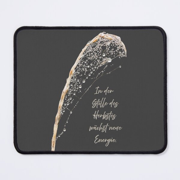 Item preview, In the silence of autumn, new energy grows – Mindful nature design with dewdrops designed and sold by Katja LebenFreude.