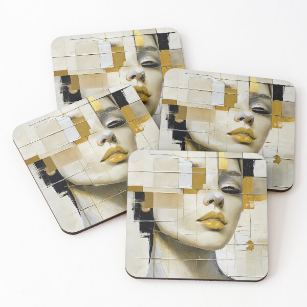 Item preview, Golden Geometry Woman Portrait designed and sold by caracatita75.