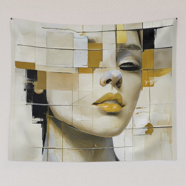 Item preview, Golden Geometry Woman Portrait designed and sold by caracatita75.