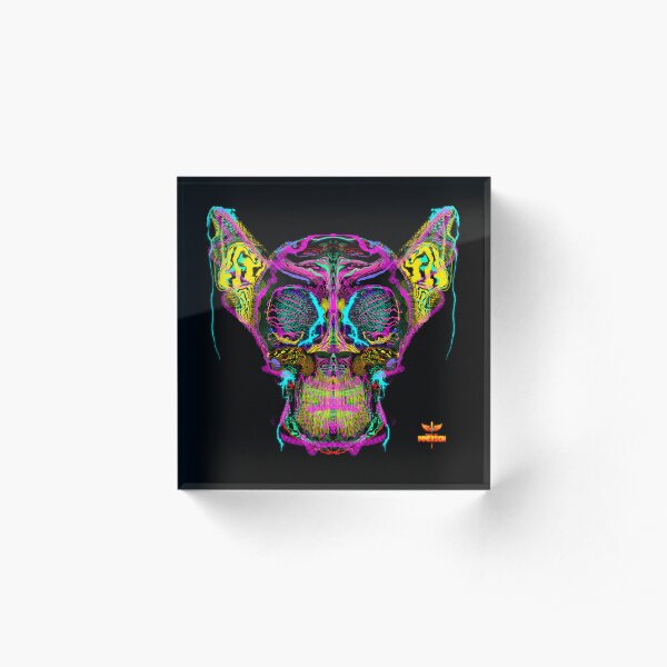 Neural Skull no 1 Strata 20 Book of Immersion no 3 by iServalan  Acrylic Block