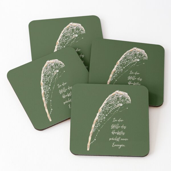 Item preview, In the silence of autumn, new energy grows – Mindful nature design with dewdrops designed and sold by Katja LebenFreude.