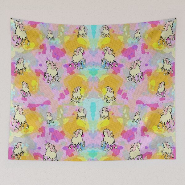 Item preview, The Last Unicorn Rainbow Transformation Scene Print designed and sold by Parasocialite.