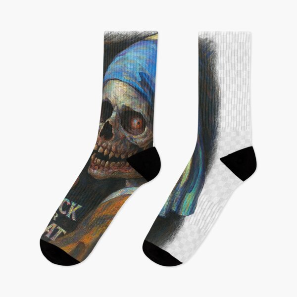 Item preview, Skull Girl with a Pearl Earring – Trick or Treat Halloween Art designed and sold by ceksdesign.