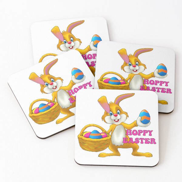 Item preview, Hoppy Easter Bunny with Colorful Egg Basket – Cute Holiday Design designed and sold by Vividality.