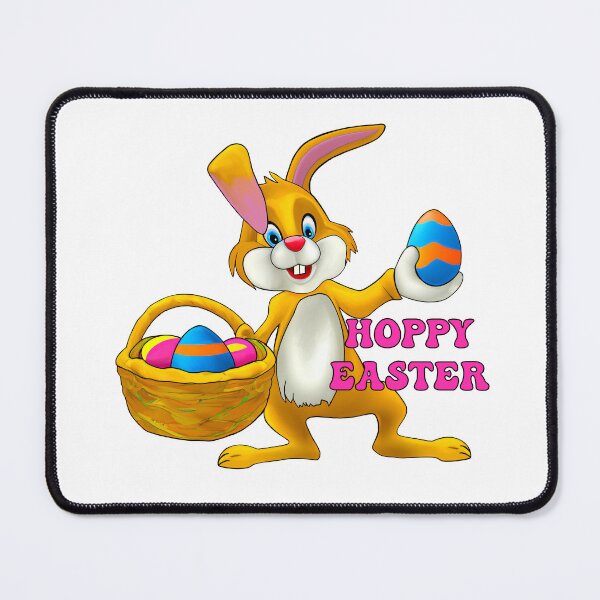 Item preview, Hoppy Easter Bunny with Colorful Egg Basket – Cute Holiday Design designed and sold by Vividality.