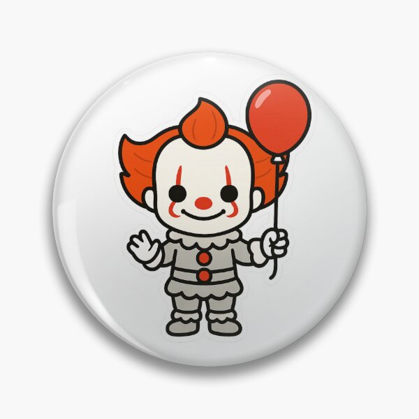 Item preview, Kawaii Pennywise – Cute Clown with Red Balloon Sticker designed and sold by TheRealJoshD.