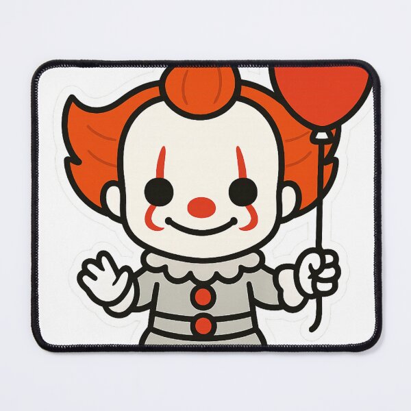 Item preview, Kawaii Pennywise – Cute Clown with Red Balloon Sticker designed and sold by TheRealJoshD.