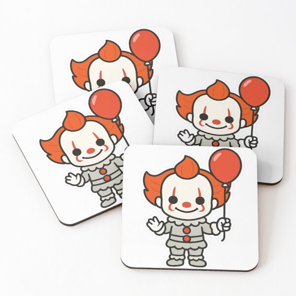 Item preview, Kawaii Pennywise – Cute Clown with Red Balloon Sticker designed and sold by TheRealJoshD.