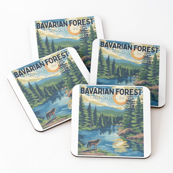 Item preview, Bavarian Forest National Park in Germany, Vintage Art Travel Landscape designed and sold by MaateoDesign.