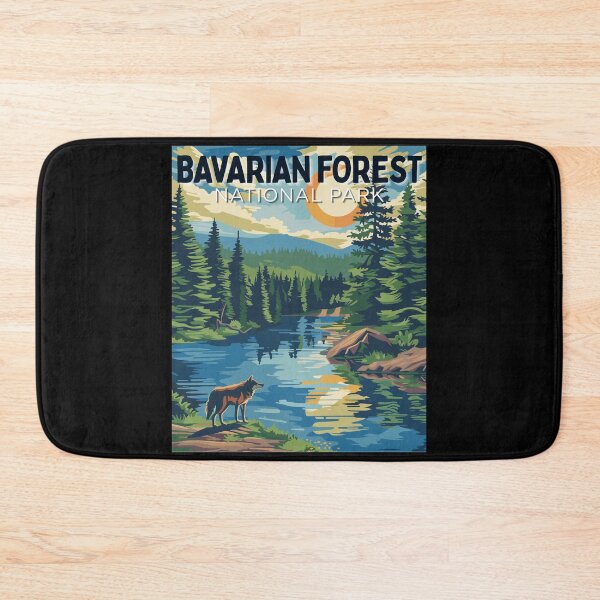 Item preview, Bavarian Forest National Park in Germany, Vintage Art Travel Landscape designed and sold by MaateoDesign.