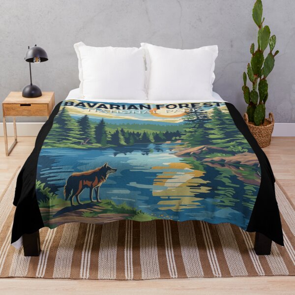 Item preview, Bavarian Forest National Park in Germany, Vintage Art Travel Landscape designed and sold by MaateoDesign.