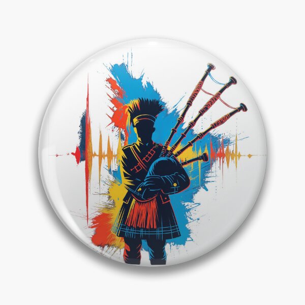 Item preview, Scottish Bagpiper - Abstract Scotland Art Gift designed and sold by Loom on the Loch.