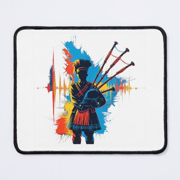 Item preview, Scottish Bagpiper - Abstract Scotland Art Gift designed and sold by Loom on the Loch.