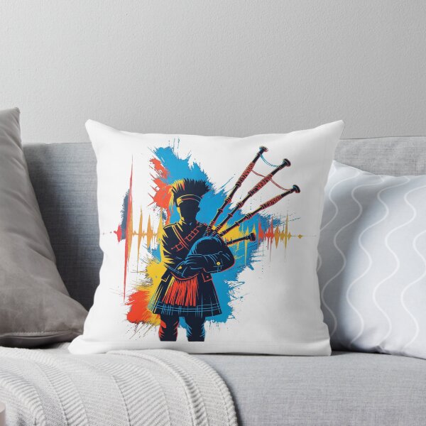 Item preview, Scottish Bagpiper - Abstract Scotland Art Gift designed and sold by Loom on the Loch.