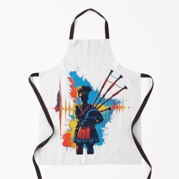 Item preview, Scottish Bagpiper - Abstract Scotland Art Gift designed and sold by Loom on the Loch.