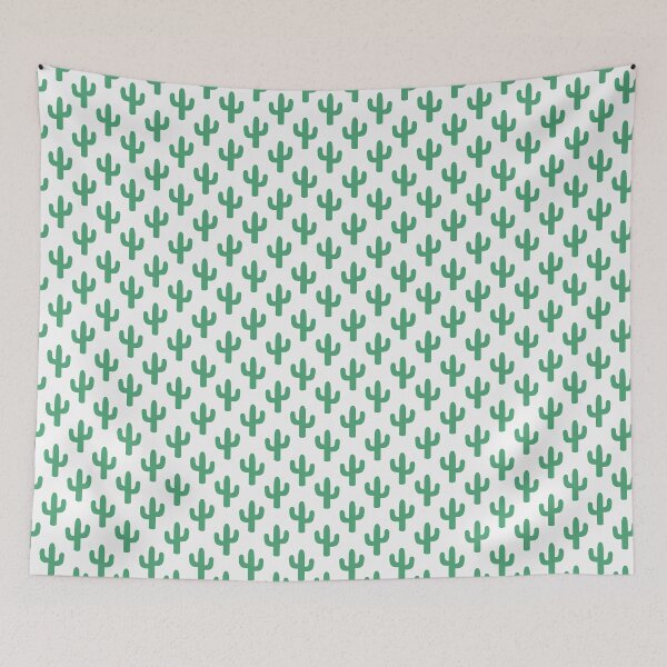 Item preview, green desert cacti minimalist pattern designed and sold by winterpumpkin.