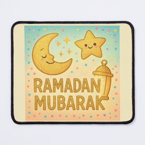 Item preview, Ramadan Mubarak Greeting Card (V.6) -Cute Lantern Moon and Star Design designed and sold by D-Islamic.