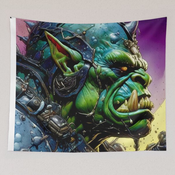 Item preview, Orc Barbarian - Dark Fantasy Horror Art concept designed and sold by Delerat7.