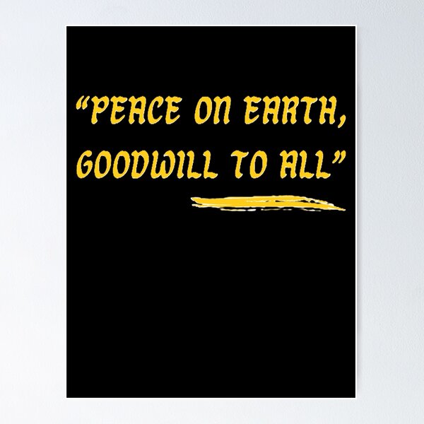 Item preview, Peace on Earth Goodwill to All – Elegant Christmas Quote Design designed and sold by MotifShop2025.