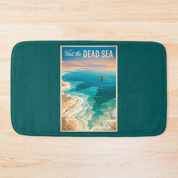 Item preview, Dead Sea Illustration Travel Art Vintage designed and sold by KrisSidDesigns.
