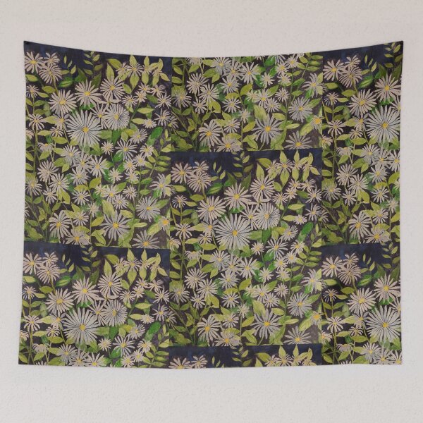 Item preview, Original Purple Michaelmas daisies watercolour painting  designed and sold by esvb.