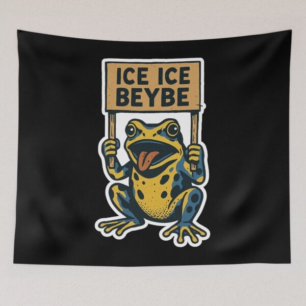 Item preview, Portland Frog – ICE ICE BEYBE | Retro Protest Meme Stickers designed and sold by JacobKAurumhead.