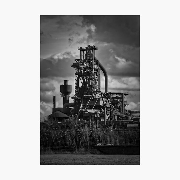 Item preview, Blast furnace in Duisburg Black and White Edition designed and sold by Ruhrpottpicture.