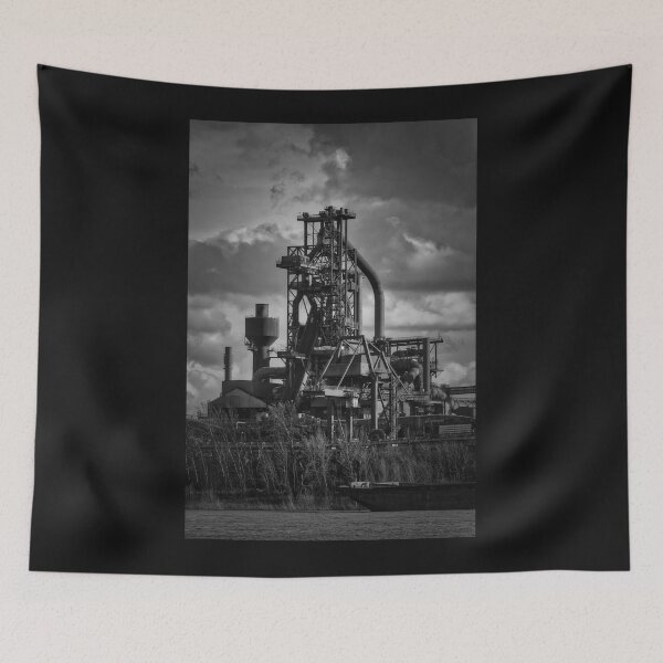 Item preview, Blast furnace in Duisburg Black and White Edition designed and sold by Ruhrpottpicture.
