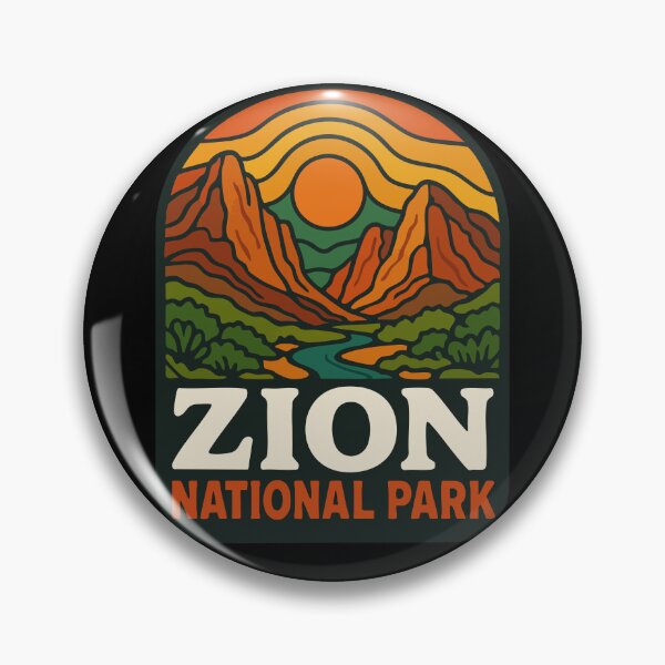 Item preview, Zion National Park Retro Travel designed and sold by TomFrontierArt.