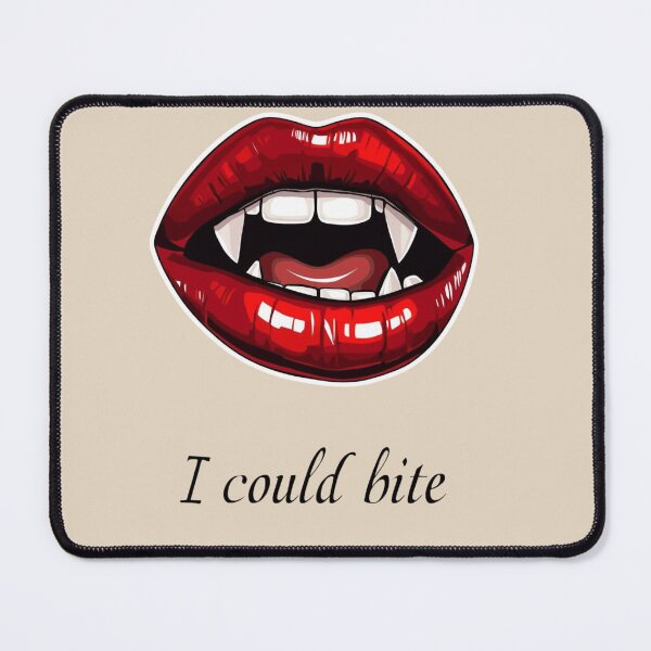 Item preview, Dark Red Vampire Lips – “I Could Bite” Gothic Illustration designed and sold by Mintiko2.