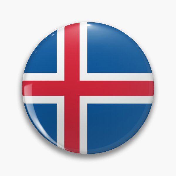 Item preview, Iceland Flag Circle Red White Nordic Cross designed and sold by NTGUILTY.