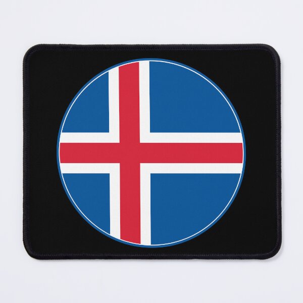 Item preview, Iceland Flag Circle Red White Nordic Cross designed and sold by NTGUILTY.