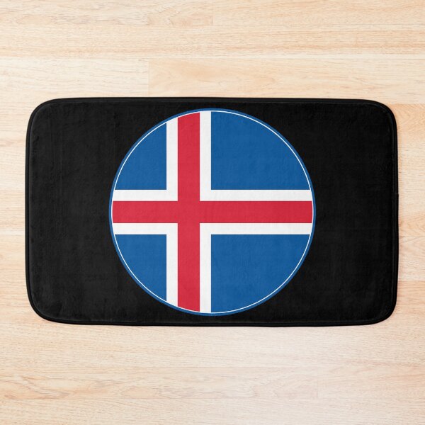 Item preview, Iceland Flag Circle Red White Nordic Cross designed and sold by NTGUILTY.