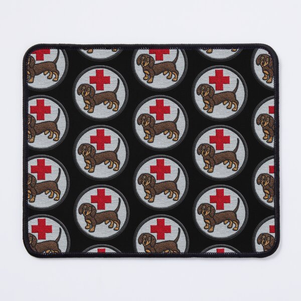 Item preview, Dachshund Sausage Dog Patch Embroidery Fabric Stitched Patch designed and sold by HappyPatchClub.