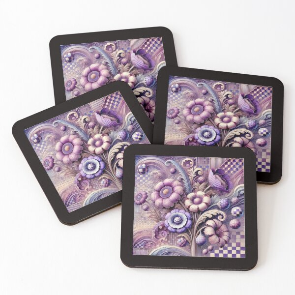 Item preview, Flowers, pixels and lilacs#4 designed and sold by Helios Be. Lavsh.