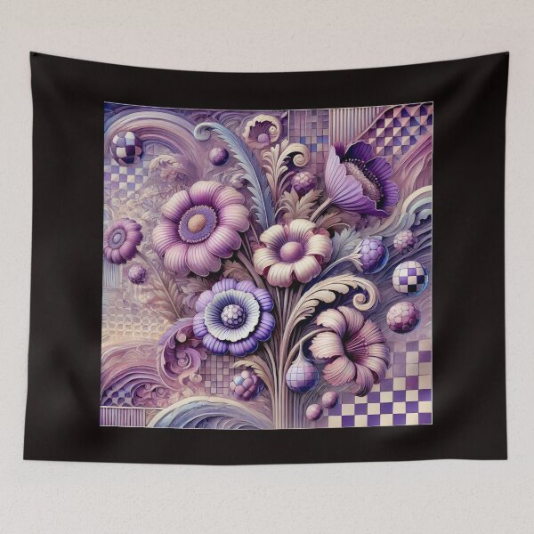 Item preview, Flowers, pixels and lilacs#4 designed and sold by Helios Be. Lavsh.