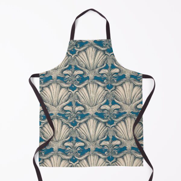 Item preview, Vintage Seashell Pattern in Teal and Orange  designed and sold by LanaGustavsson.