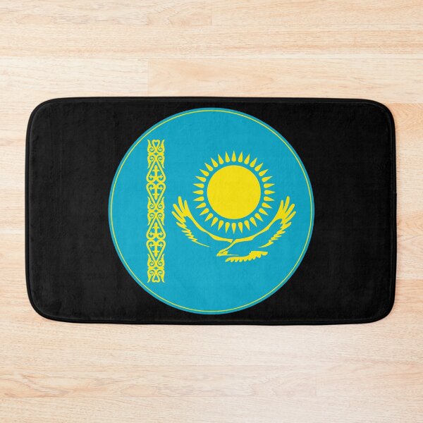 Item preview, Kazakhstan Flag Circle Golden Sun Eagle Design designed and sold by NTGUILTY.
