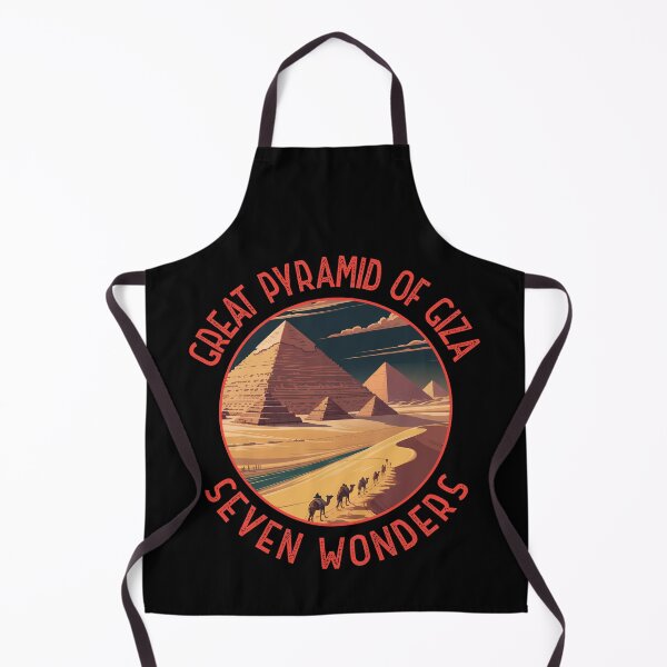 Item preview, Great Pyramid of Giza Illustration Seven Wonders Distressed Circle designed and sold by KrisSidDesigns.