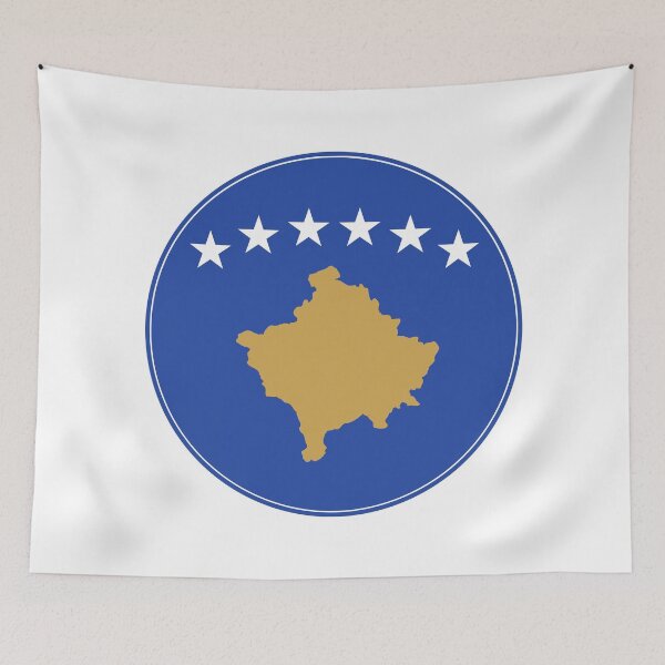 Item preview, Kosovo Flag Circle Map Six Stars Design designed and sold by NTGUILTY.