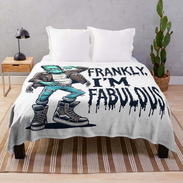 Item preview, Funny Frankenstein "Frankly, I'm Fabulous" Retro Design. designed and sold by The-T-In-Retro.
