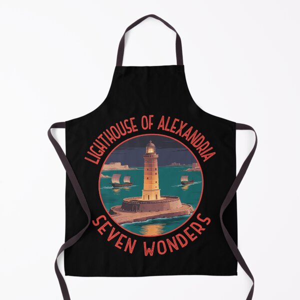 Item preview, Lighthouse of Alexandria Illustration Seven Wonders Distressed Circle designed and sold by KrisSidDesigns.