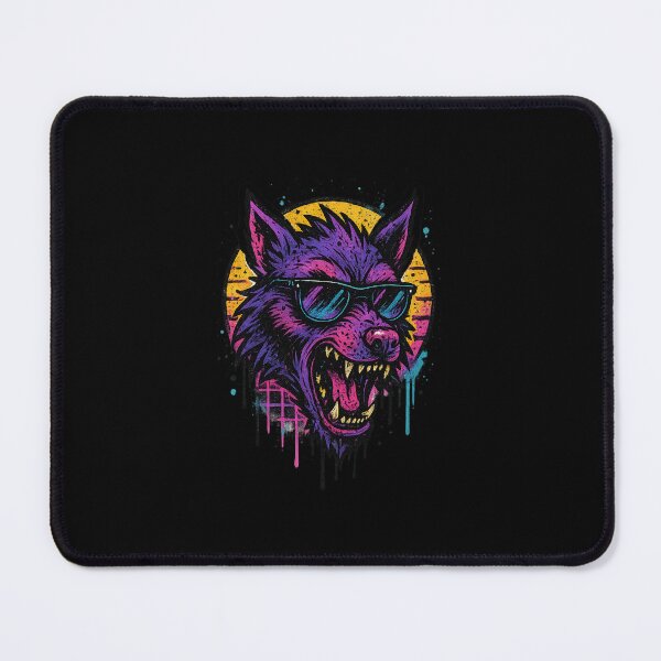 Item preview, Graffiti Neon Werewolf – Street Style Retro Beast designed and sold by BoldApparel.