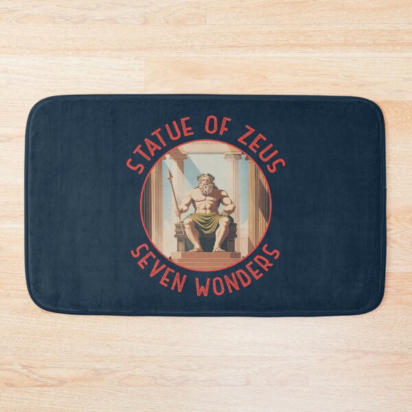 Item preview, Statue of Zeus Illustration Seven Wonders Distressed Circle designed and sold by KrisSidDesigns.