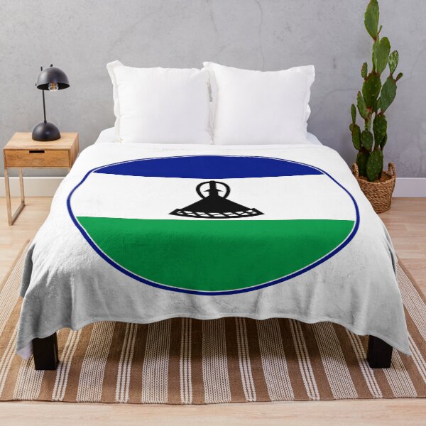 Item preview, Lesotho Flag Circle Blue White Green Basotho Hat designed and sold by NTGUILTY.