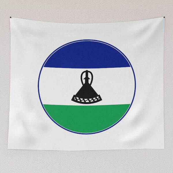 Item preview, Lesotho Flag Circle Blue White Green Basotho Hat designed and sold by NTGUILTY.