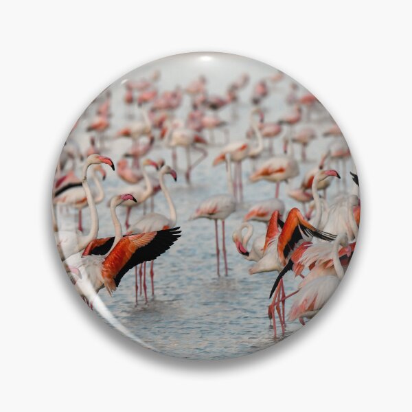 Item preview, Wings of Fire — Flamingos Dancing on the Water of Etosha designed and sold by DavideAntoniani.
